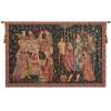The Vintage Medieval Wine Mille Fleur Belgian Tapestry Wall Art Hanging (New)