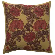 Bellagio Village Door Tapestry Cushion Cover Woven Belgian Pillow Cover  17x17 Inch Jacquard Decorative Sofa Cushion Cover 