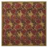 Chrysanthemum Bordo II Floral Woven Jacquard Belgian Tapestry Decorative Throw