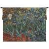 Irises In Garden II Belgian Tapestry - Wall Art Hanging For Decor - 37x48 Inch