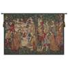 Vendages Red Small Wine Making Medieval Belgian Tapestry Wall Hanging 34x47 inch