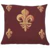 Throw Pillow Cover - Five Fleur de Lys in Red - Tapestry Cushion 19x19 in New