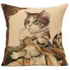 Herbert Cats C European Throw Cushion Cover Tapestry Home Decor Pillow 18x18 in