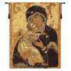 Madonna Di Vladimir Italian Tapestry - Jacquard Woven w/ Gold embellishments