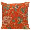 Peony Orange (A) - French Tapestry Throw Pillow Cover - 19x19 in Floral Cushion