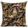 19x19 in French Woven Cushion Cover - The Chinese on a Wheelbarrow Kiosk Black