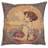 Alphonse Mucha II Summer Decorative Cushion Cover Throw Pillow Case 18x18 Cotton