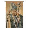 Pope John Paul II Papa Wojtyla Italian Tapestry Wall Art Hanging New 24x17 inch