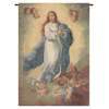 Immaculate Conception Italian Jacquard Woven Tapestry Textile Art Wall Hanging
